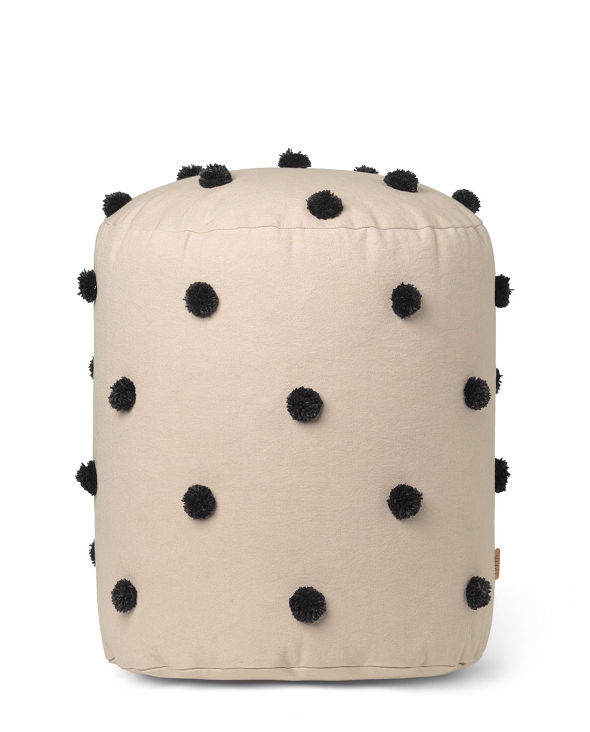 Pouf Dot camel/black