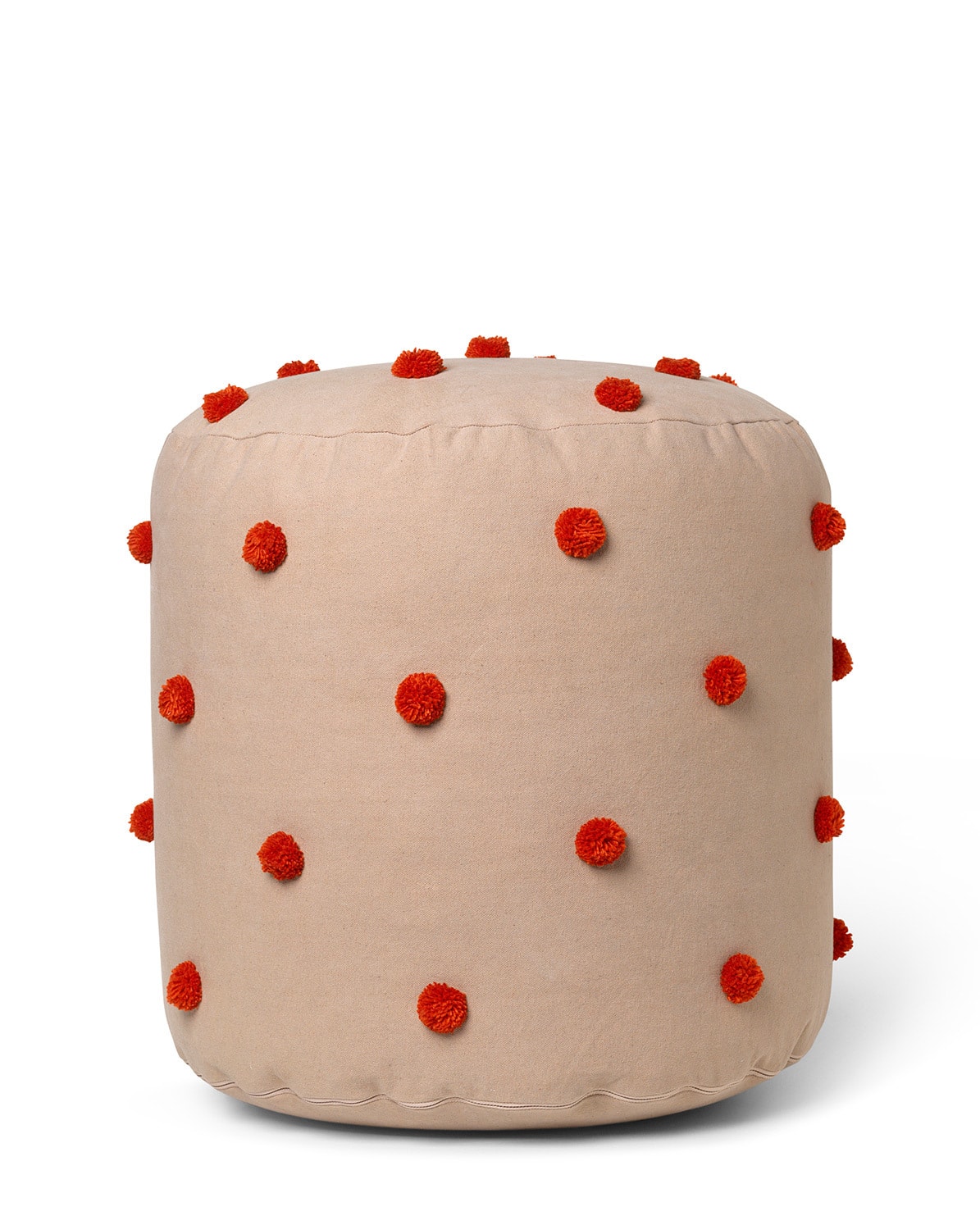 Pouf Dot camel/red