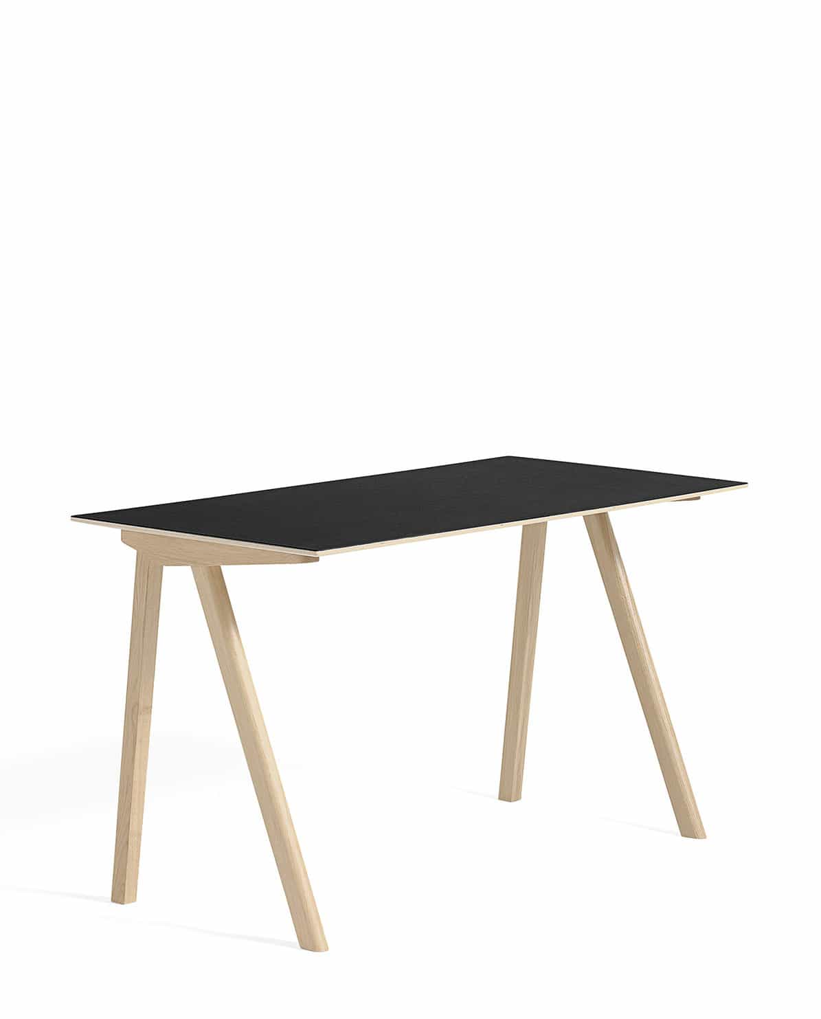 Schreibtisch CPH90 water-based lacquered - black linoleum