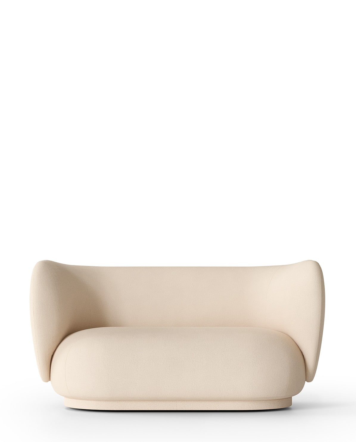 Sofa 2-Sitzer Rico brushed/off white