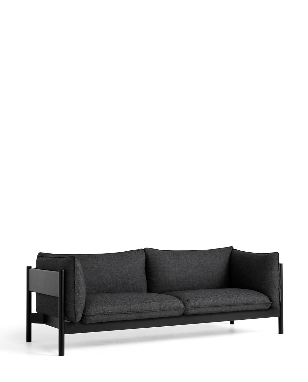 Sofa Arbour black lacquered solid beech - Re-wool 198