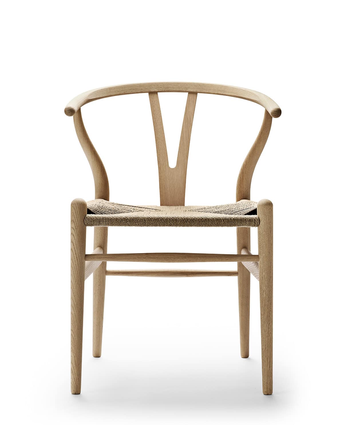 Stuhl CH24 Wishbone Chair geseift Eiche/Geflecht natur