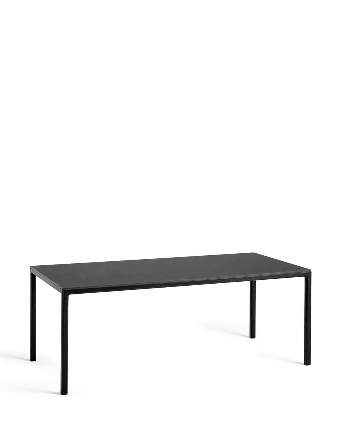 Tisch T12 powder coated aluminium black linoleum 250 cm L