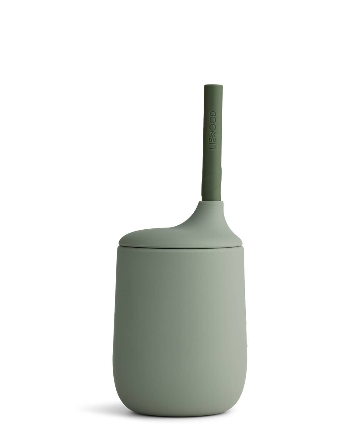 Trinkflasche Ellis mit Strohhalm faune green/hunter green