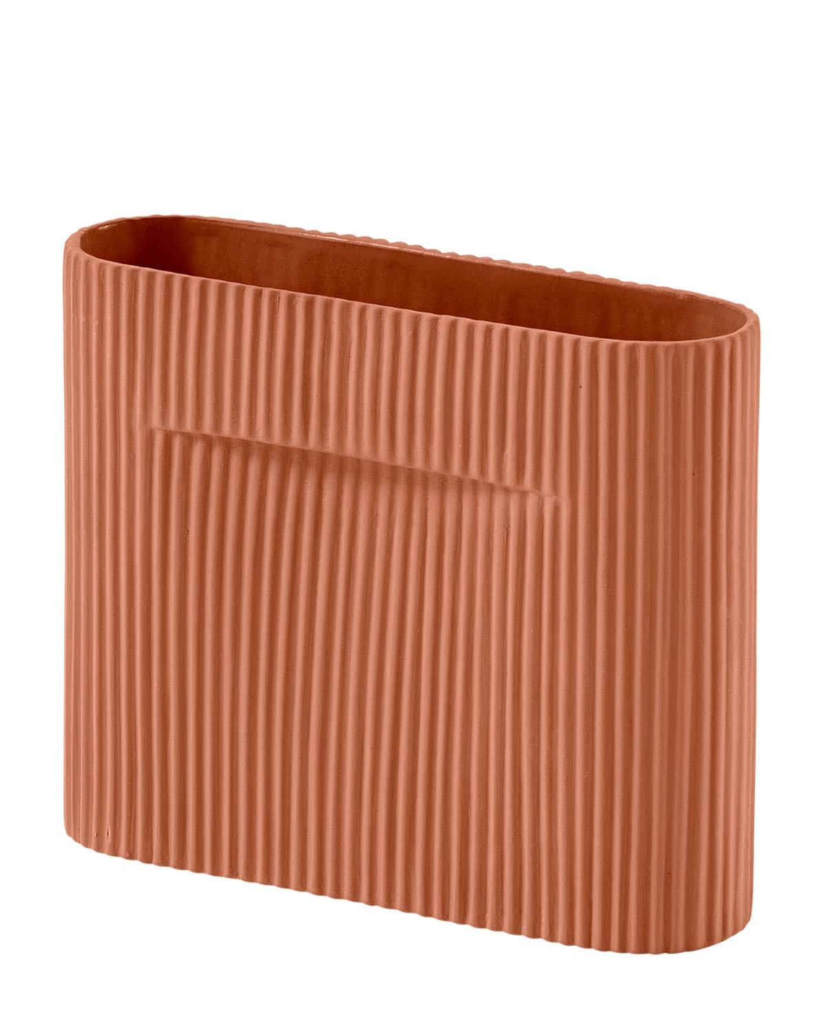 Vase Ridge terracotta 48,5 cm H