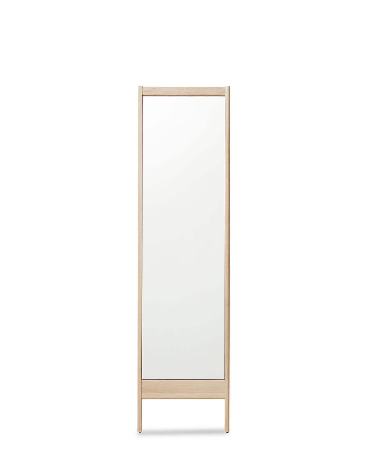 Wandspiegel A Line white oiled oak